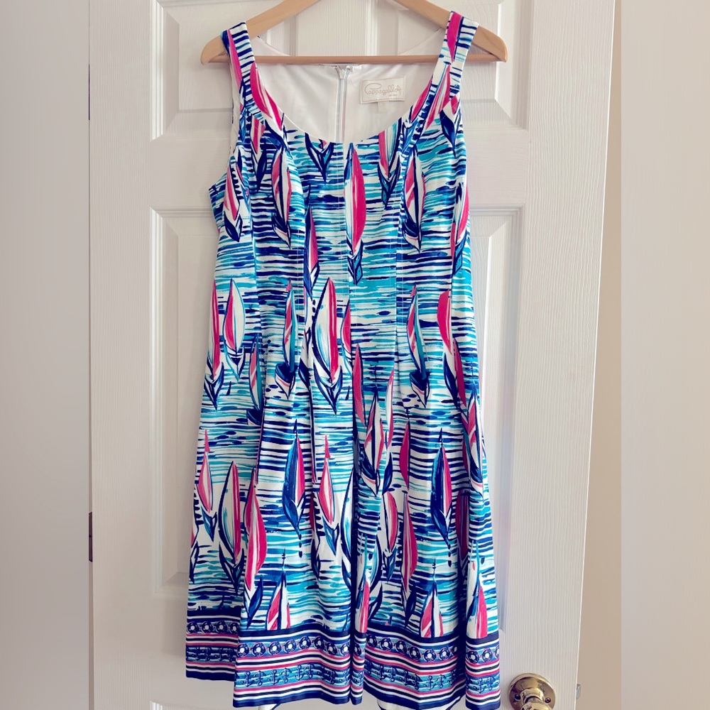 Beautifully made Pappagallo fit and flair dress.